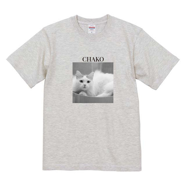 チャコ モノクロ写真コットンTシャツ