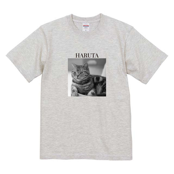 晴太 モノクロ写真コットンTシャツ
