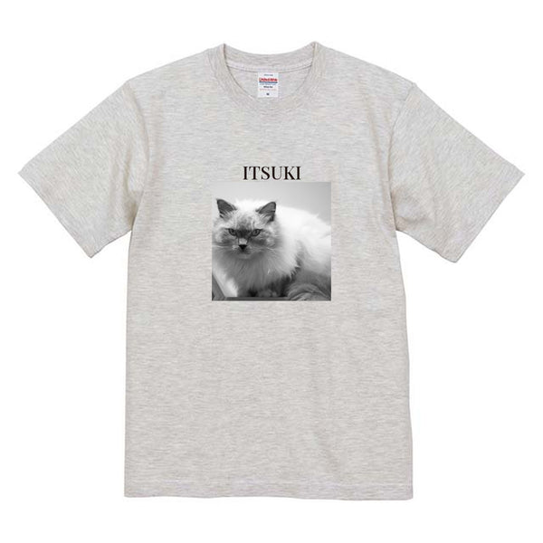 いつき モノクロ写真コットンTシャツ