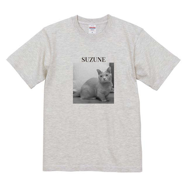 鈴音 モノクロ写真コットンTシャツ