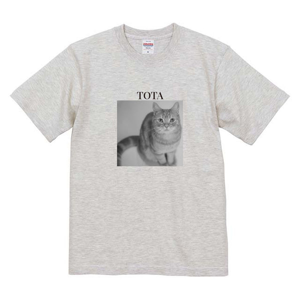 橙太 モノクロ写真コットンTシャツ