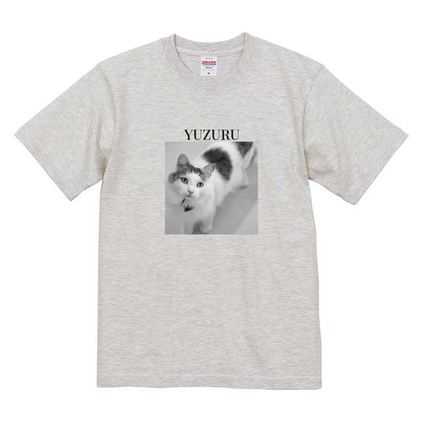 ゆづる モノクロ写真コットンTシャツ