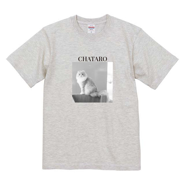 茶太郎 モノクロ写真コットンTシャツ
