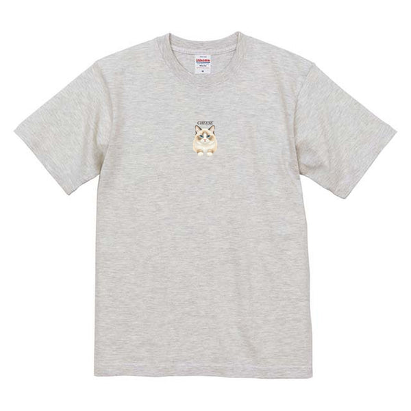 チーズ イラストコットンTシャツ