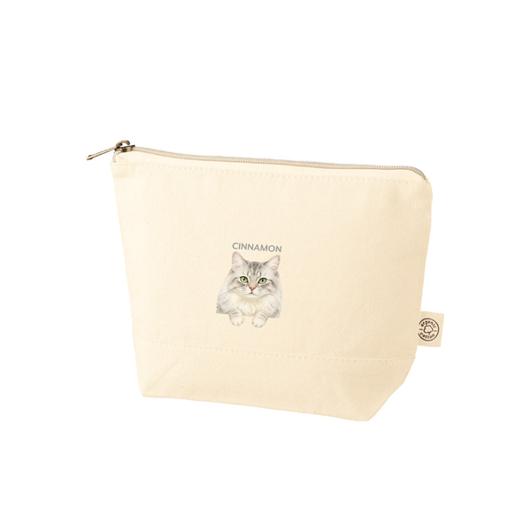 シナモン オーガニックコットンキャンバスポーチ(S)