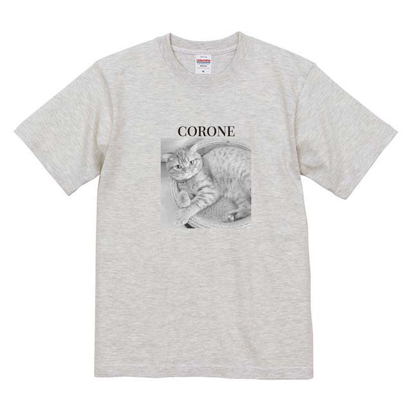 コロネ モノクロ写真コットンTシャツ