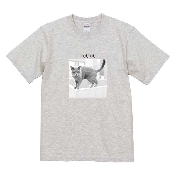 ファファ モノクロ写真コットンTシャツ