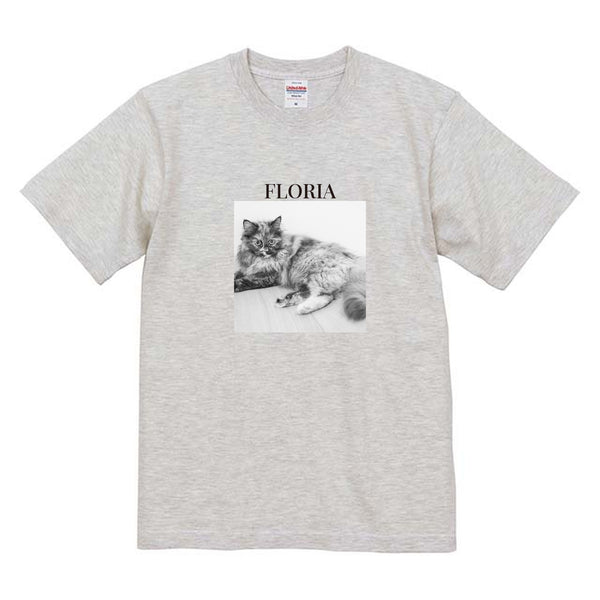 フローリア モノクロ写真コットンTシャツ
