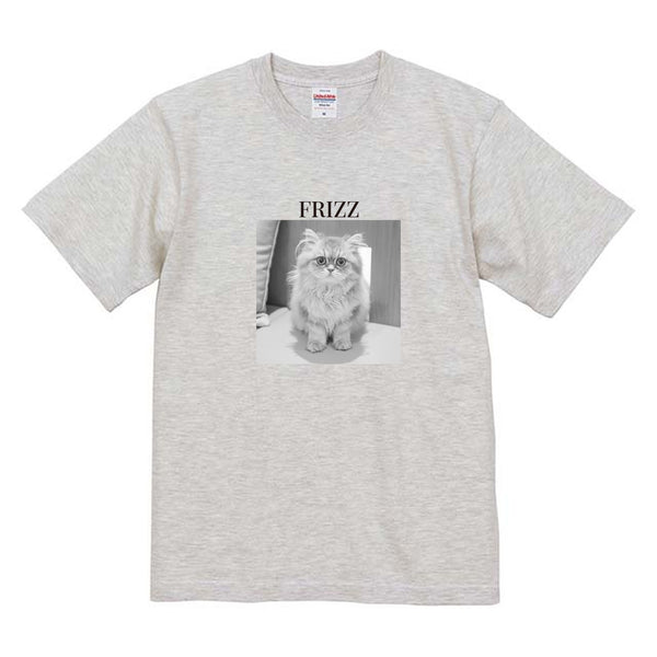 フリズ モノクロ写真コットンTシャツ