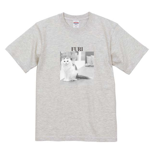 ふうり モノクロ写真コットンTシャツ