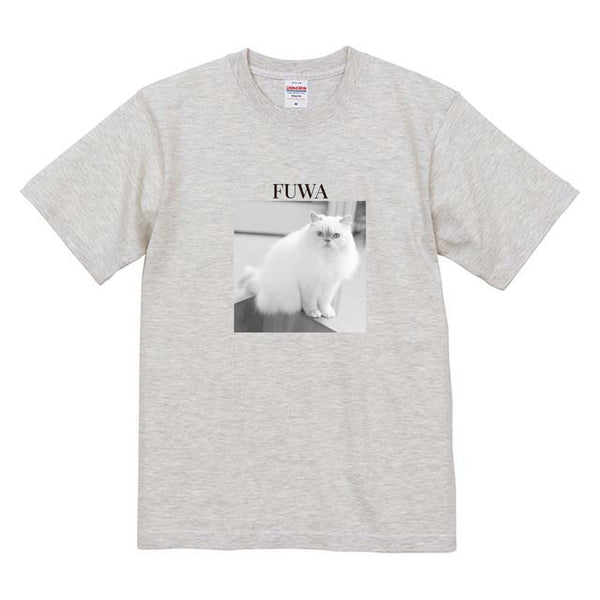 ふわ モノクロ写真コットンTシャツ