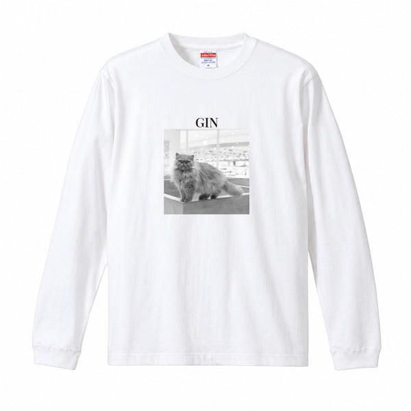 銀 コットンロングTシャツ