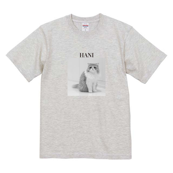 はに モノクロ写真コットンTシャツ
