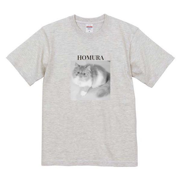 焔 モノクロ写真コットンTシャツ