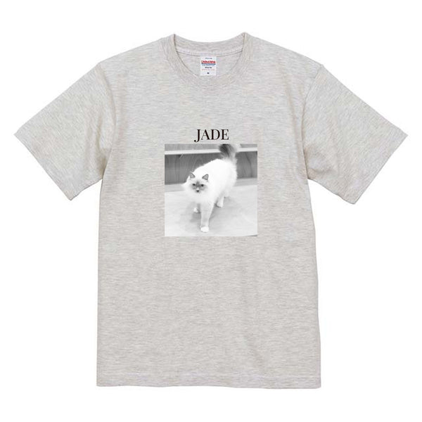 ジェイド モノクロ写真コットンTシャツ