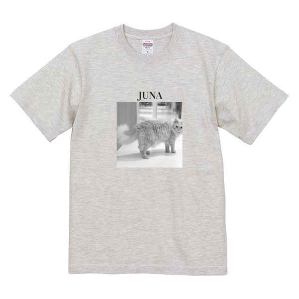 ジュナ モノクロ写真コットンTシャツ