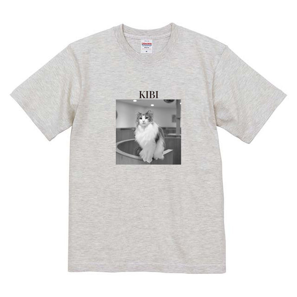 キビ モノクロ写真コットンTシャツ