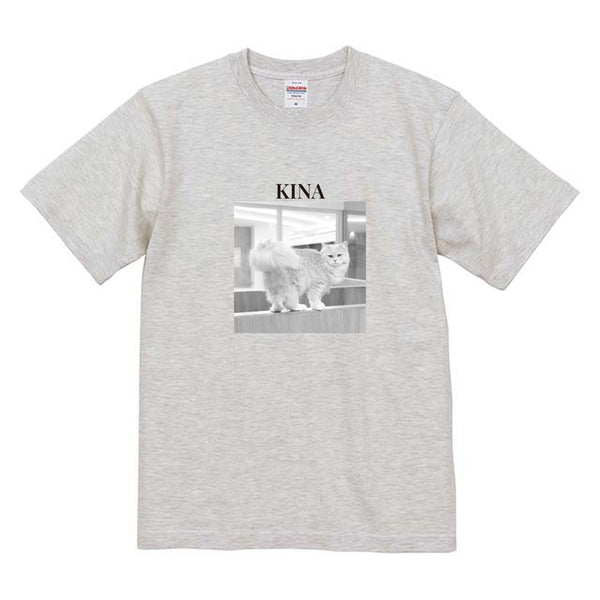 きな モノクロ写真コットンTシャツ