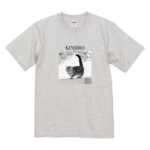 琴次郎 モノクロ写真コットンTシャツ