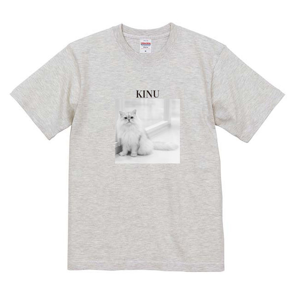 きぬ モノクロ写真コットンTシャツ