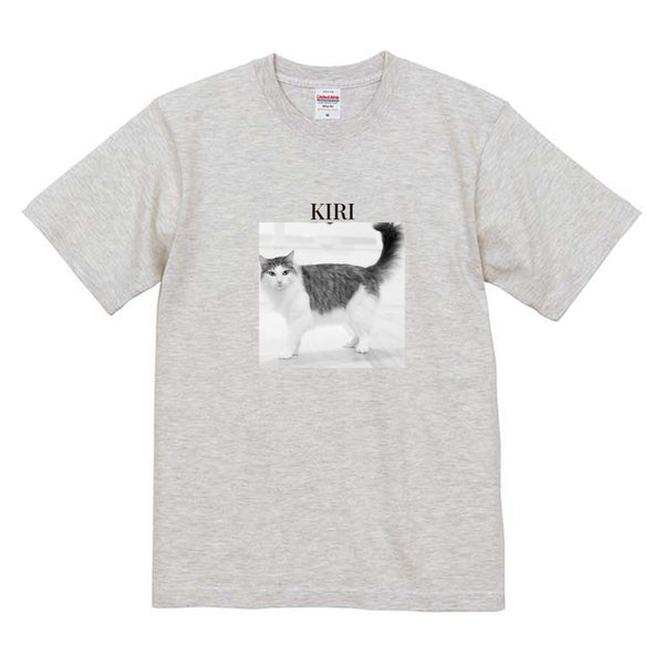 キリ モノクロ写真コットンTシャツ