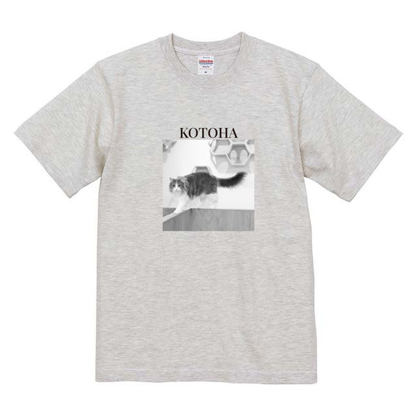ことは モノクロ写真コットンTシャツ