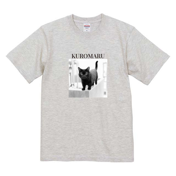 くろまる モノクロ写真コットンTシャツ