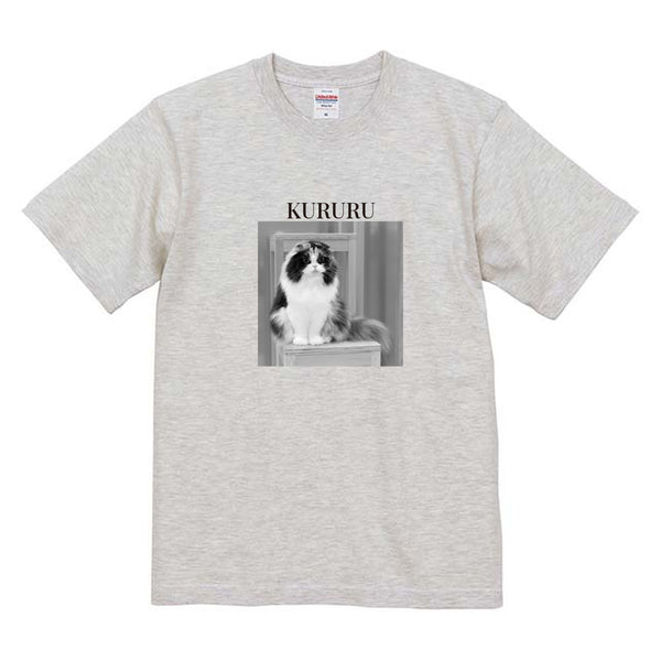 クルル モノクロ写真コットンTシャツ
