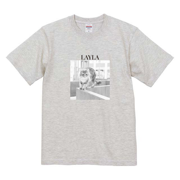 レイラ モノクロ写真コットンTシャツ