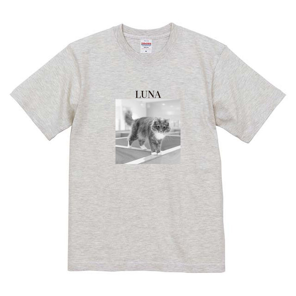ルーナ モノクロ写真コットンTシャツ