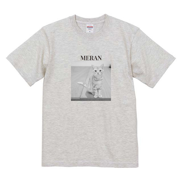 メラン モノクロ写真コットンTシャツ