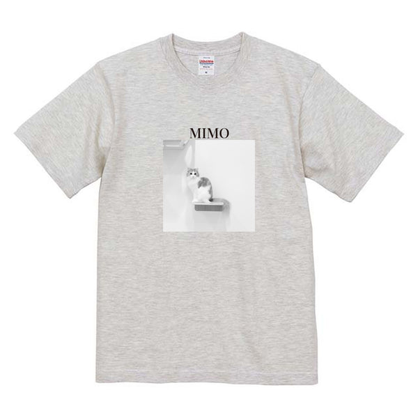 ミモ モノクロ写真コットンTシャツ