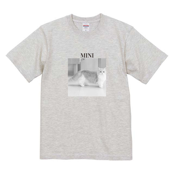 ミニ モノクロ写真コットンTシャツ