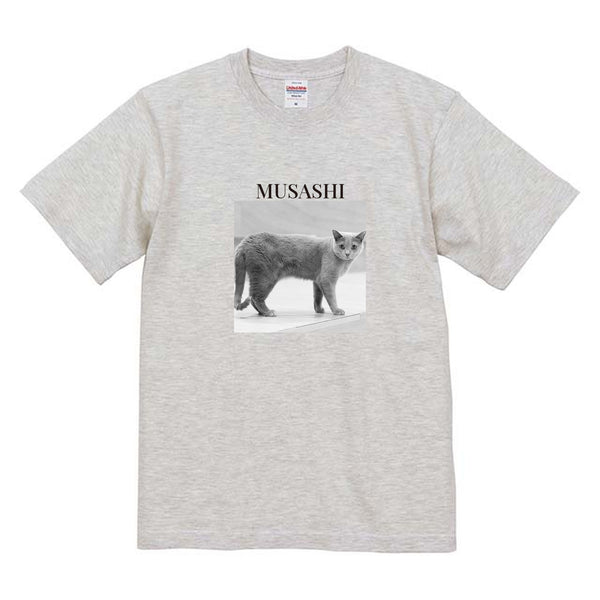 ムサシ モノクロ写真コットンTシャツ