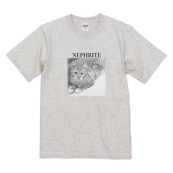 ネフライト モノクロ写真コットンTシャツ