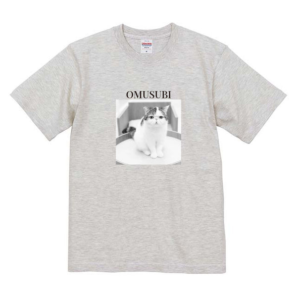 おむすび モノクロ写真コットンTシャツ