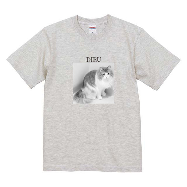 デュー モノクロ写真コットンTシャツ