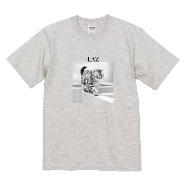 ラズ モノクロ写真コットンTシャツ