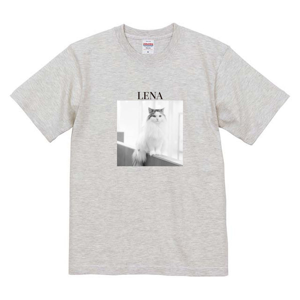 レナ モノクロ写真コットンTシャツ