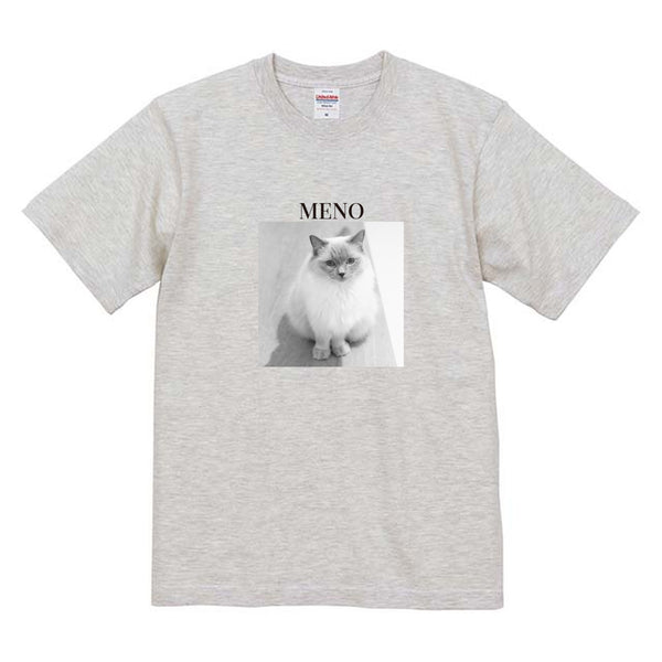 メノ モノクロ写真コットンTシャツ