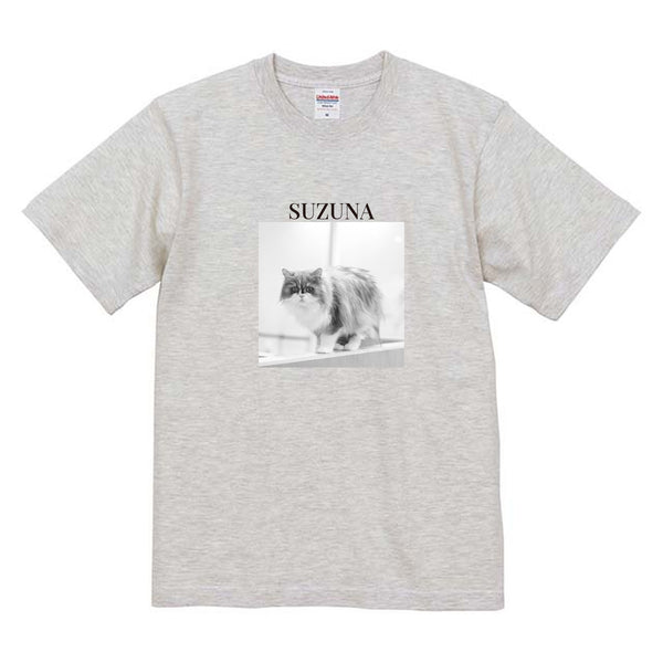 すずな モノクロ写真コットンTシャツ