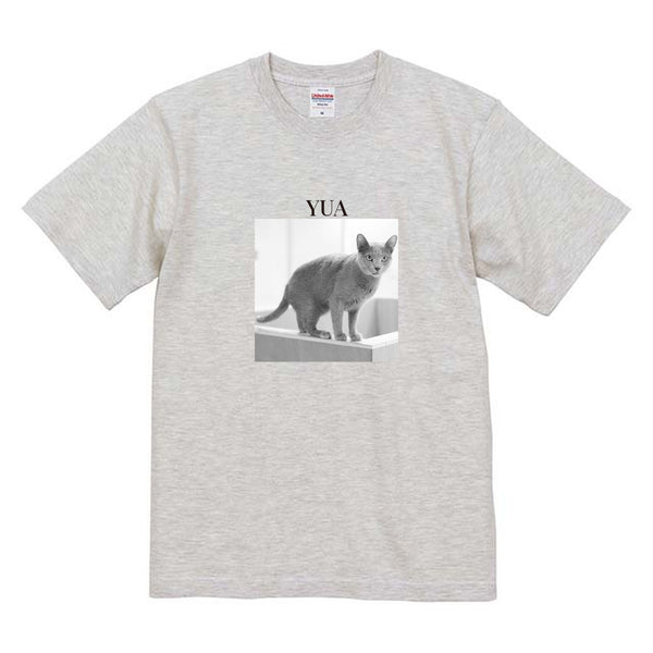 ゆあ モノクロ写真コットンTシャツ
