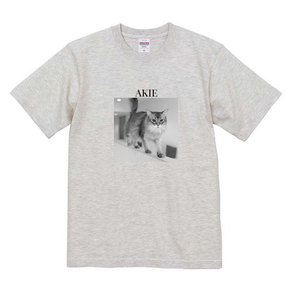 あきえ モノクロ写真コットンTシャツ