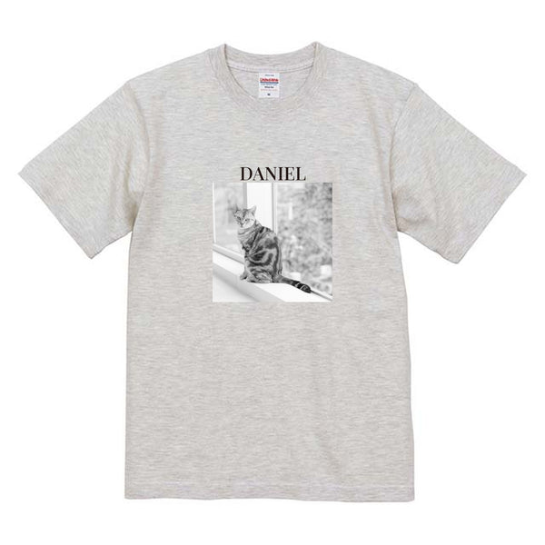 ダニエル モノクロ写真コットンTシャツ