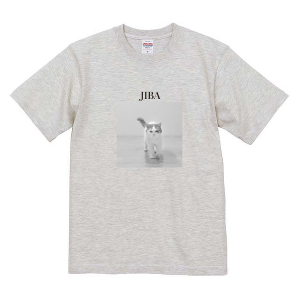 ジバ モノクロ写真コットンTシャツ
