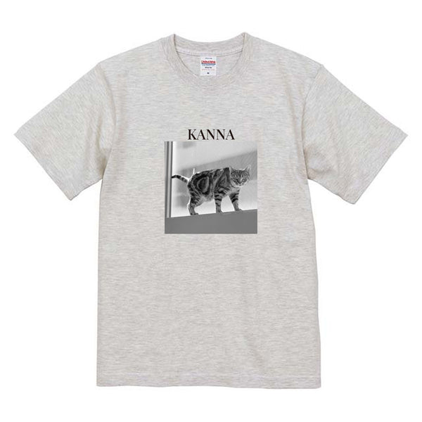 カンナ モノクロ写真コットンTシャツ