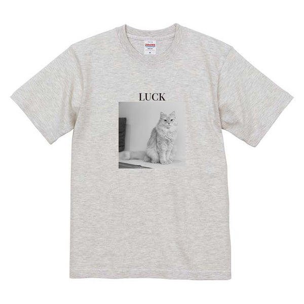 ラック モノクロ写真コットンTシャツ