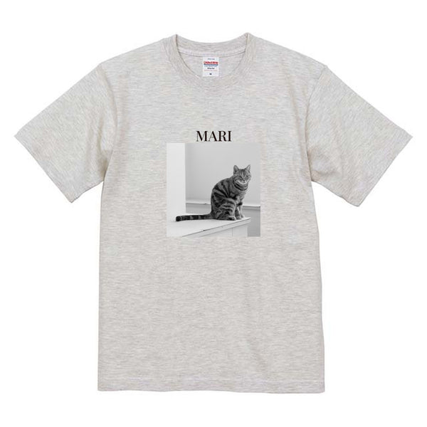 マリ モノクロ写真コットンTシャツ