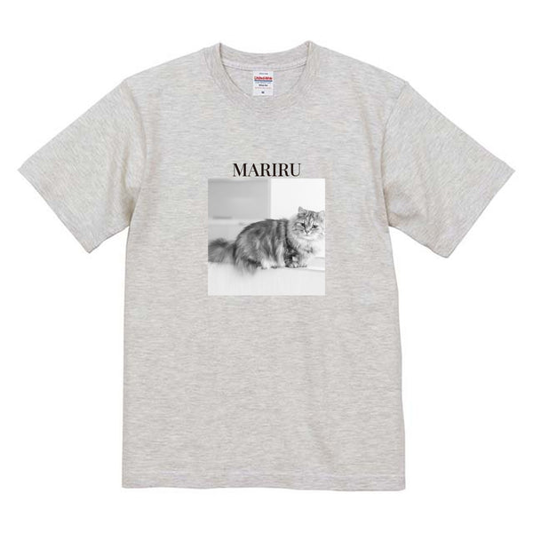 まりる モノクロ写真コットンTシャツ