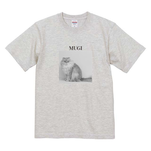 むぎ モノクロ写真コットンTシャツ